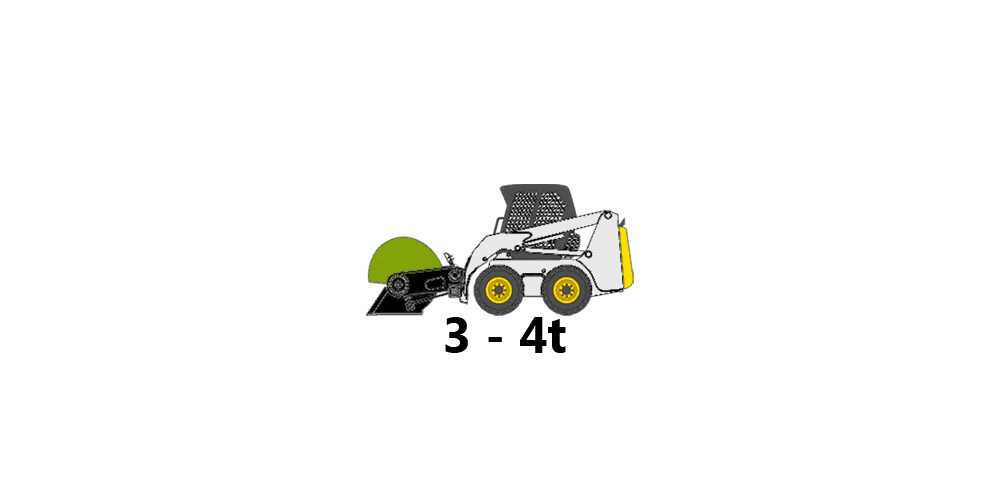 skid-steer, 3 to 4 tons